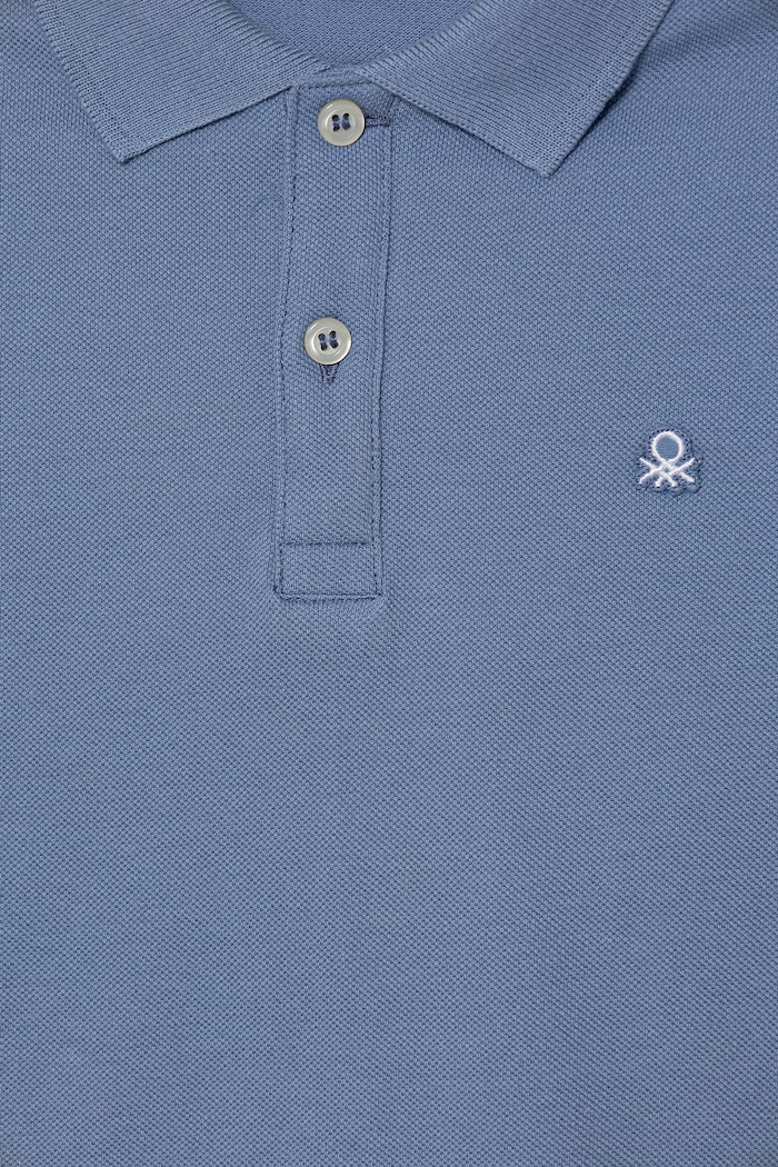 Chłopiec United Colors of Benetton polo dziecięce bawełniane 3089G3008.P.Stagionale niebieski