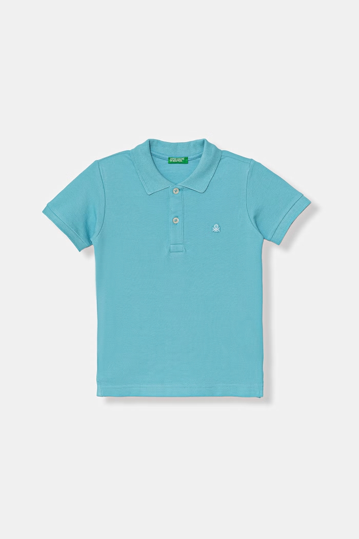 United Colors of Benetton polo dziecięce bawełniane niebieski 3089G3008.P.Stagionale