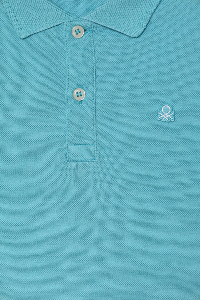 Chłopiec United Colors of Benetton polo dziecięce bawełniane 3089G3008.P.Stagionale niebieski