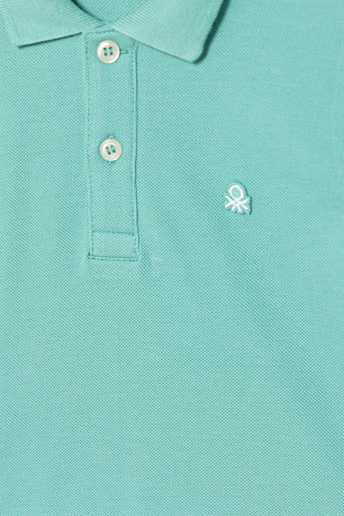 Chłopiec United Colors of Benetton polo dziecięce bawełniane 3089G3008.P.Stagionale turkusowy