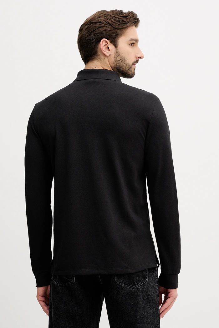 Oblečenie Bavlnené tričko s dlhým rukávom Calvin Klein Jeans LV04RE201G čierna
