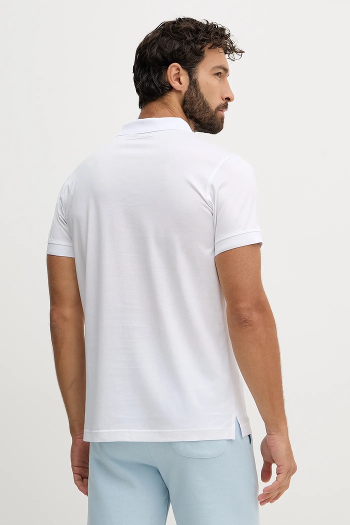 Ρούχα Βαμβακερό μπλουζάκι πόλο Karl Lagerfeld 561200.745000 λευκό