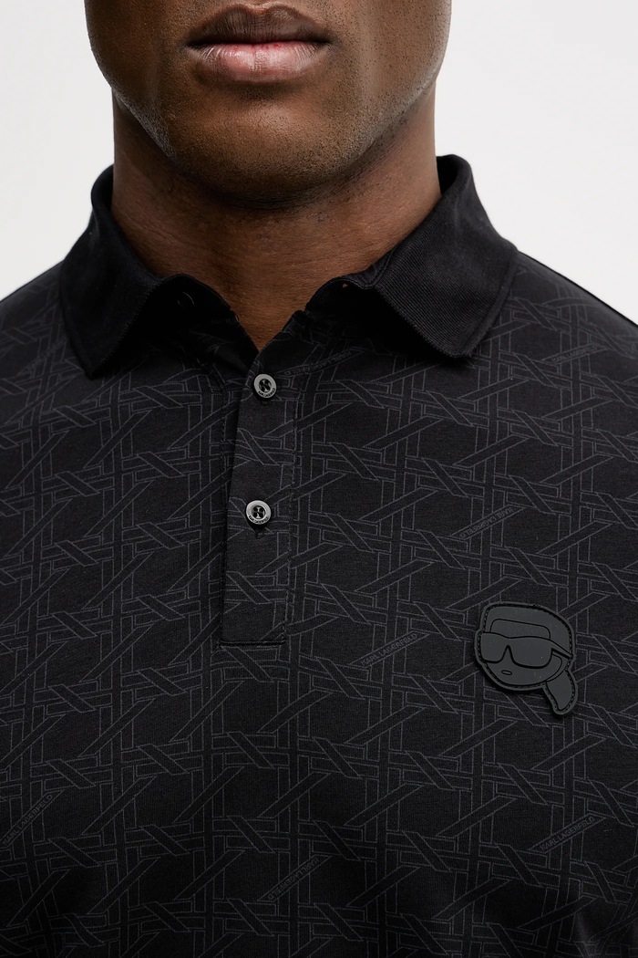Bombažen polo Karl Lagerfeld 561251.745071 črna