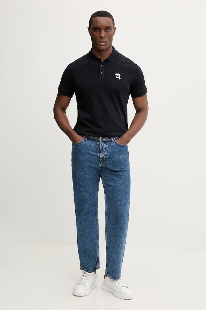 Karl Lagerfeld polo de bumbac 561224.745710 bleumarin SS26