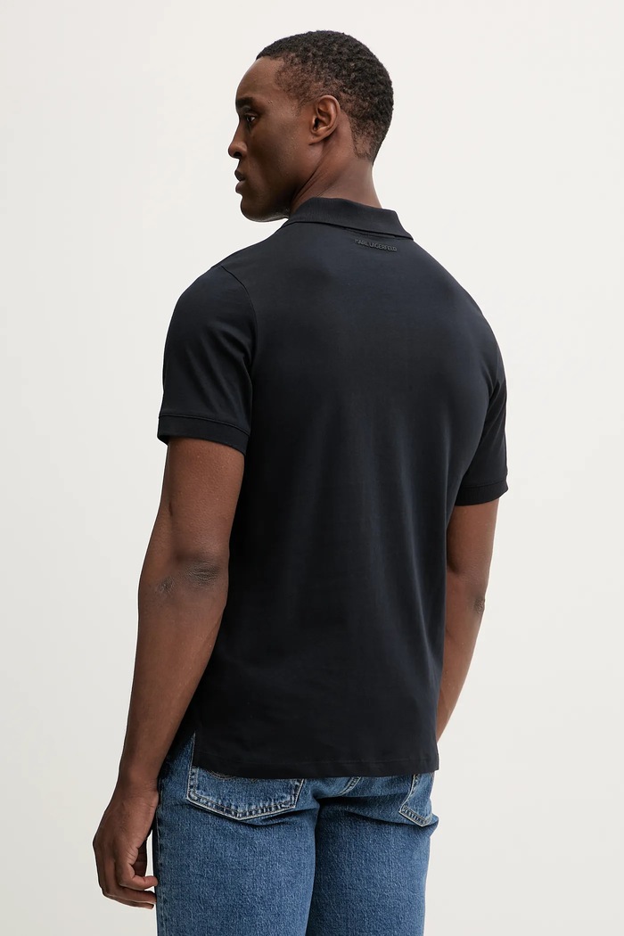 Îmbrăcăminte Karl Lagerfeld polo de bumbac 561224.745710 bleumarin