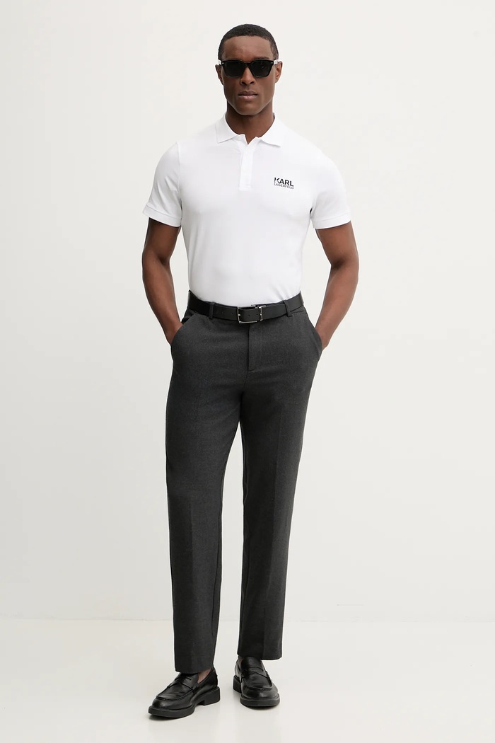 Karl Lagerfeld tricou polo 561235.745780 alb SS26