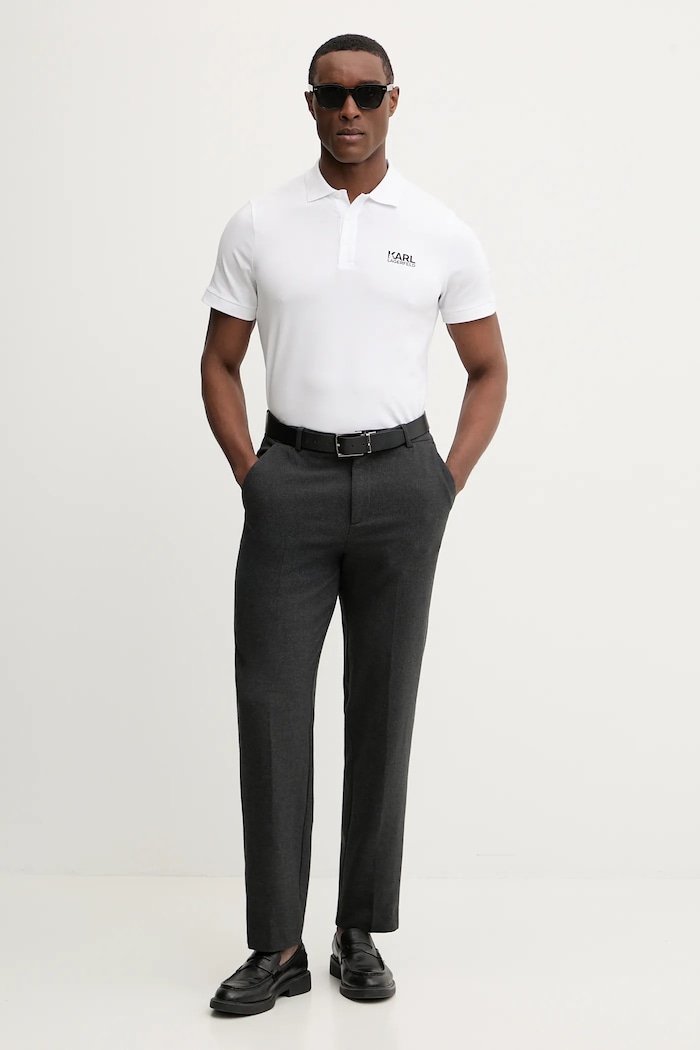 Karl Lagerfeld tricou polo 561235.745780 alb SS26