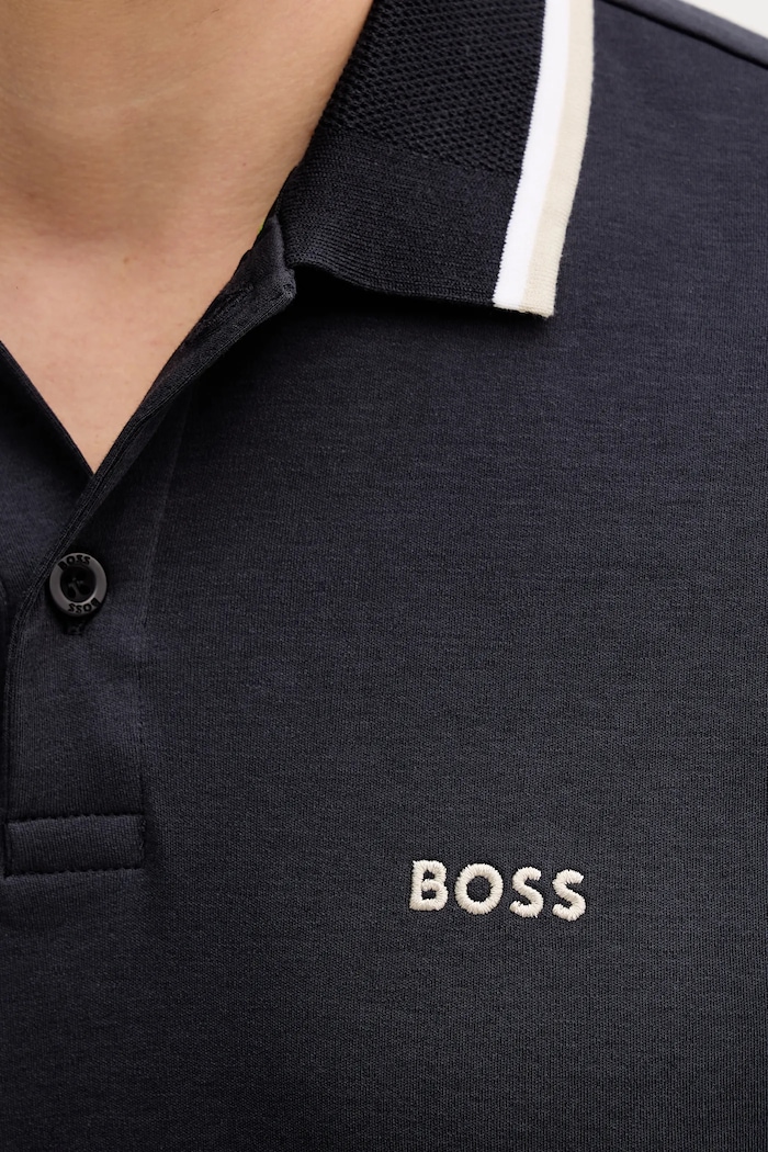 Βαμβακερό μπλουζάκι πόλο BOSS Green Arti253X 50554565 σκούρο μπλε