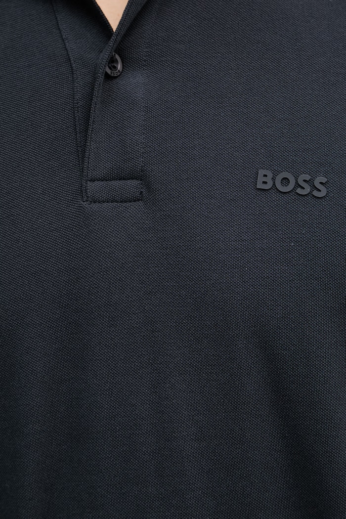 BOSS Green polo masculin din bumbac Pio 1 50554574 bleumarin