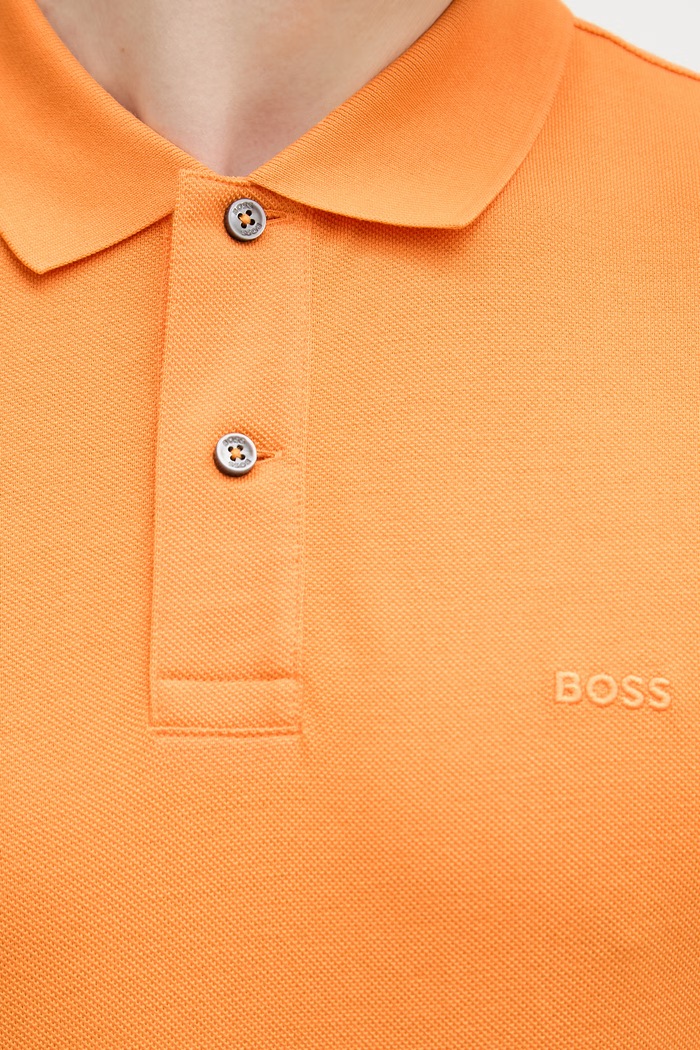 BOSS Polo majica moška bombažna Pallas 50553564 oranžna