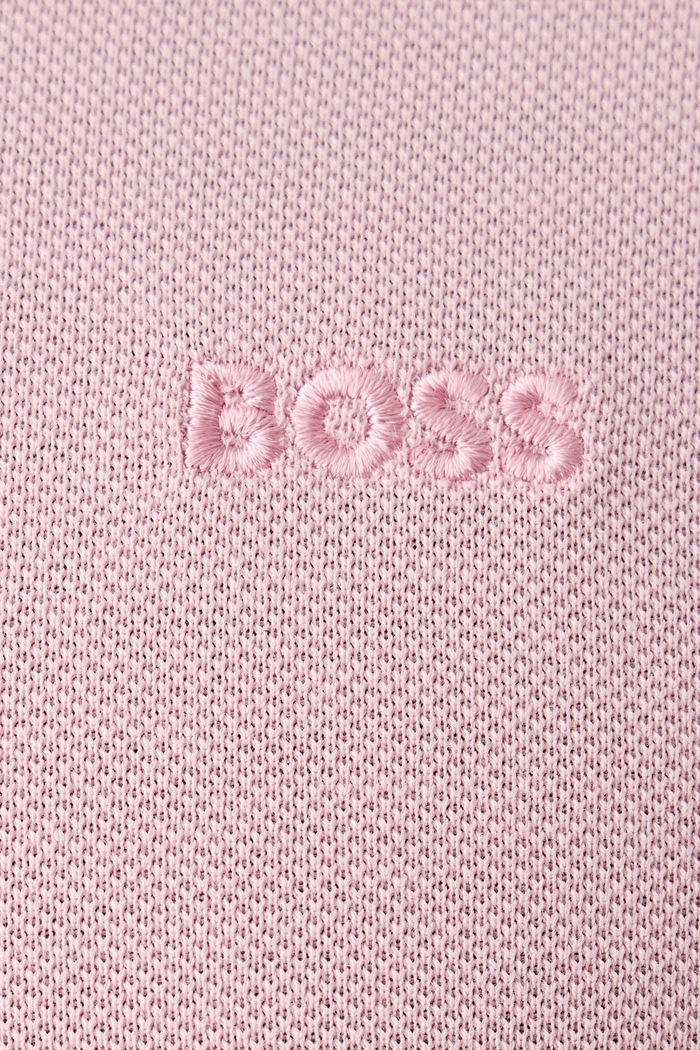 Тениска с яка мъжка от памук Pallas BOSS розов 50553564