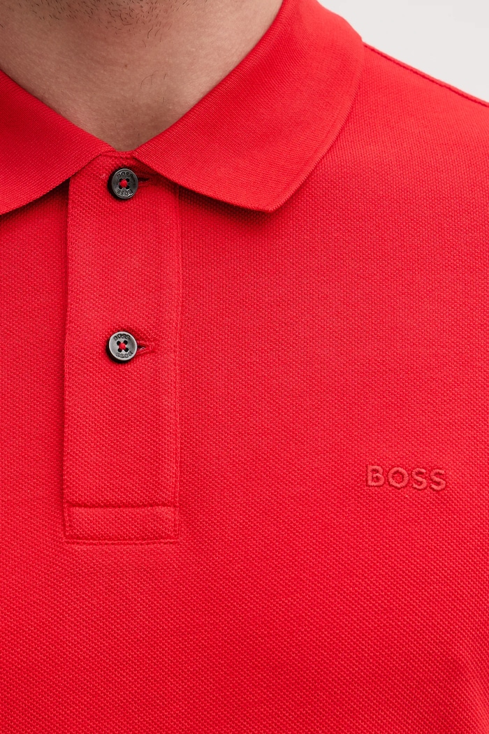 BOSS polo męskie bawełniane Pallas 50553564 czerwony