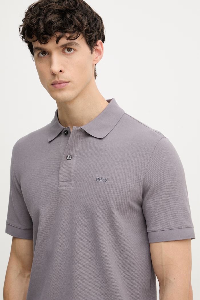 BOSS polo majica moška bombažna Pallas vijolična 50553564