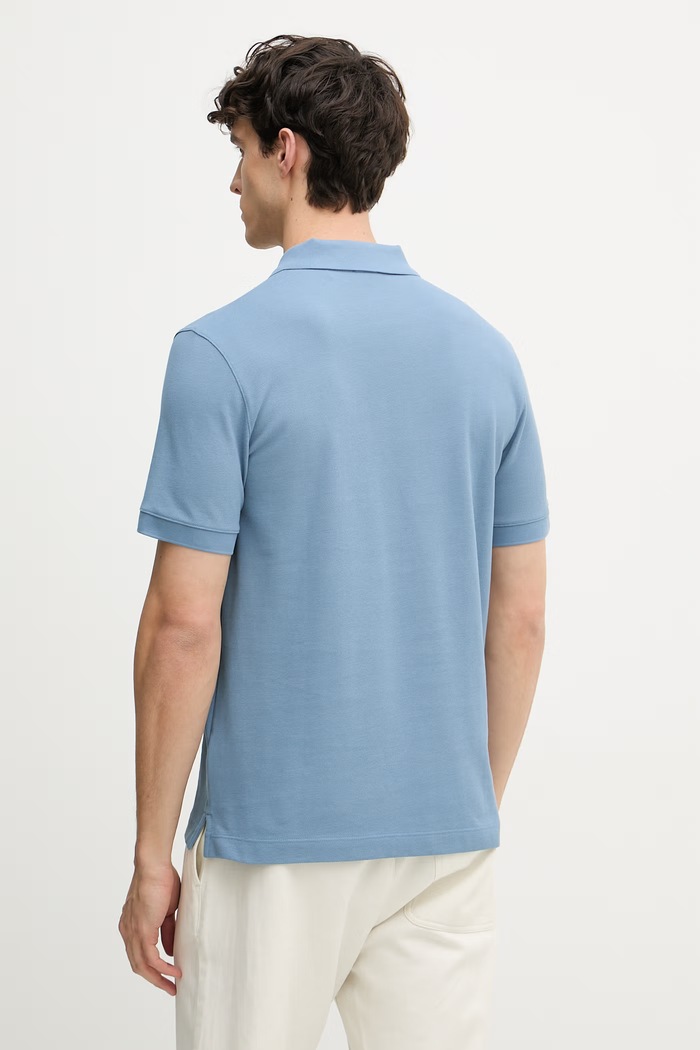 Oblačila BOSS Polo majica moška bombažna Pallas 50553564 modra