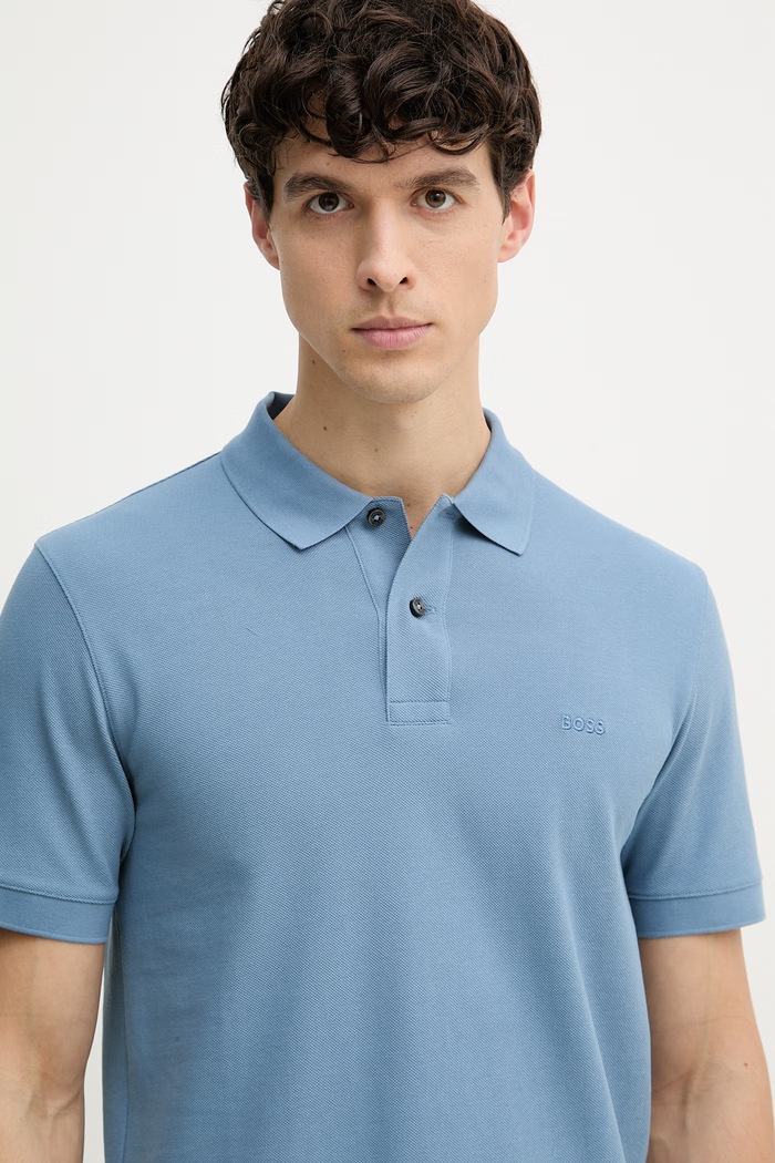 BOSS Polo majica moška bombažna Pallas modra 50553564