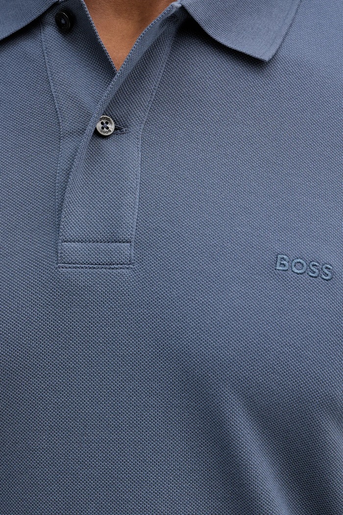 BOSS πόλο ανδρικό βαμβακερό Pallas 50553564 μπλε