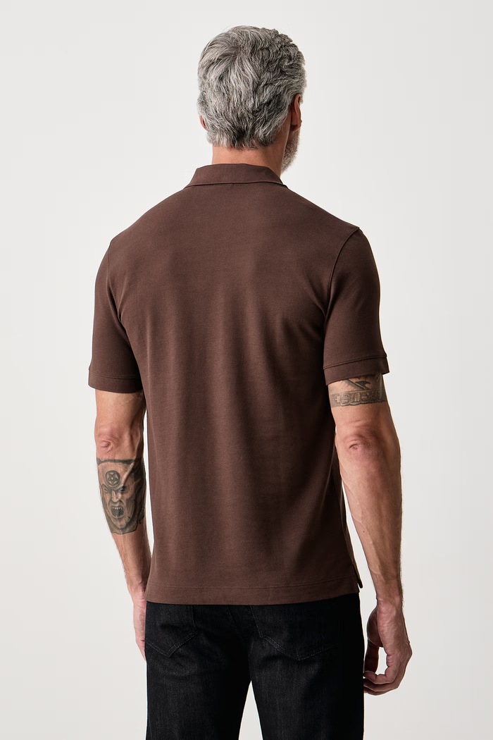 Odzież BOSS Polo męskie bawełniane Pallas 50553564 brązowy
