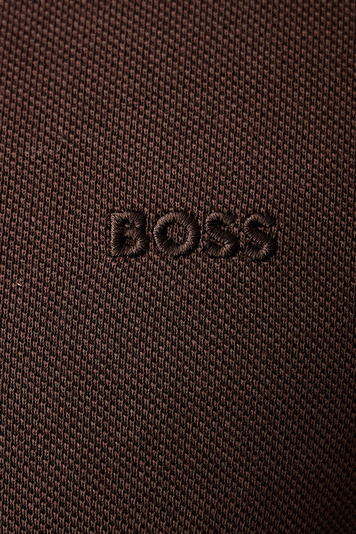 Polo męskie bawełniane Pallas BOSS brązowy 50553564