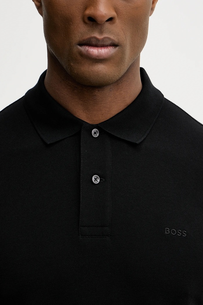 BOSS polo pánské bavlněné Pallas 50553564 černá