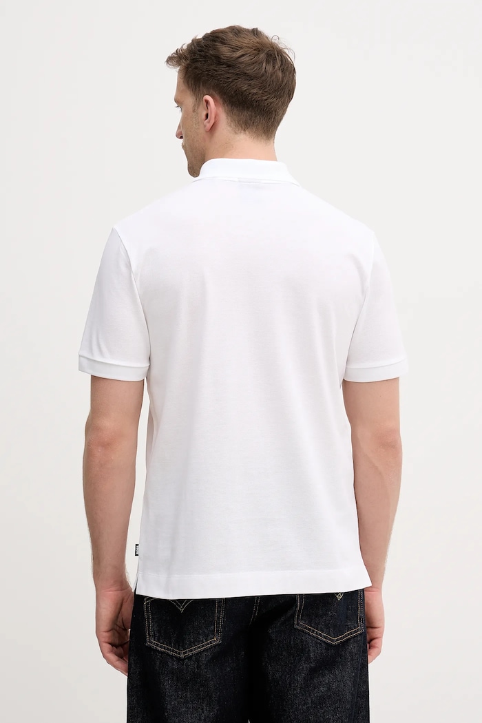 Oblačila BOSS polo majica moška bombažna C-Parris 98 50555300 bela