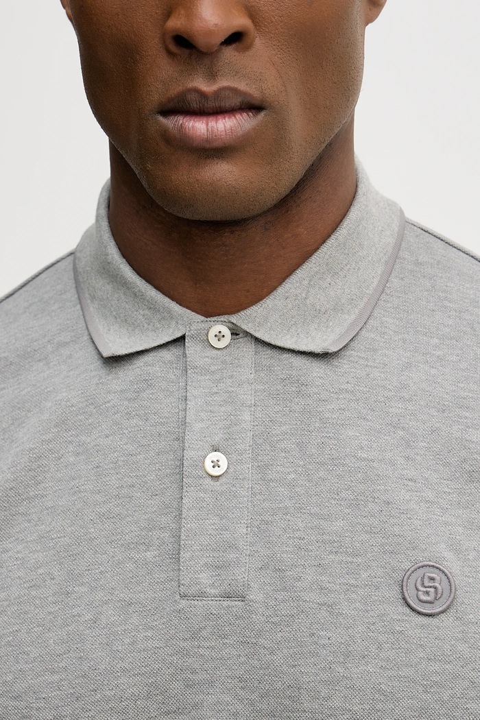 BOSS polo majica moška bombažna C-Parris 98 50555300 siva