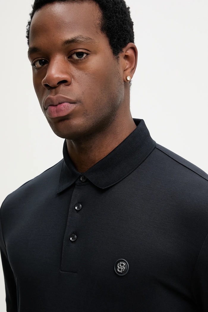 Bavlnené polo tričko BOSS C-Parris 01 tmavomodrá 50555829