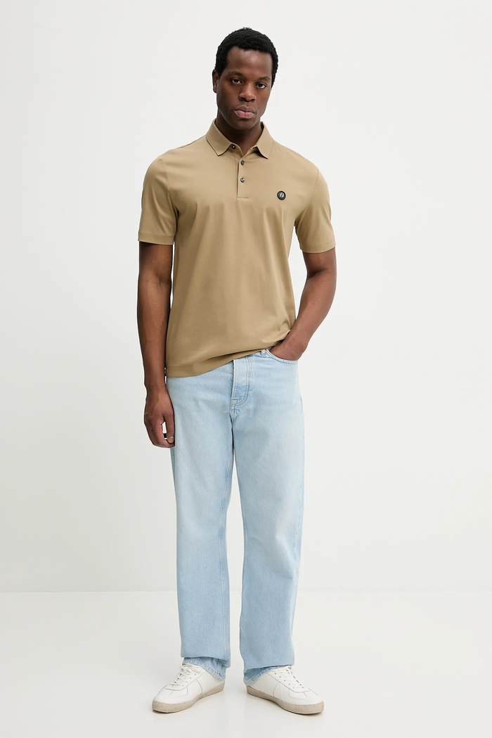Bavlnené polo tričko BOSS C-Parris 01 50555829 zelená SS26