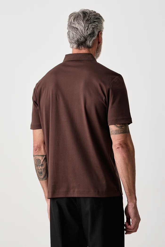 Odzież BOSS T-shirt męski bawełniany C-Parris 01 50555829 brązowy