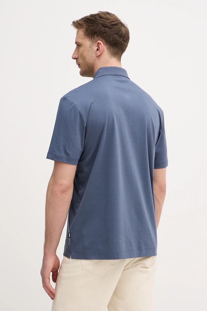 Îmbrăcăminte BOSS polo de bumbac C-Parris 01 50555829 albastru