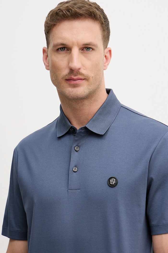 BOSS polo de bumbac C-Parris 01 albastru 50555829