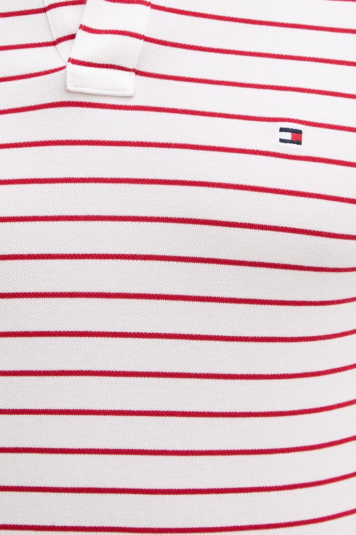 Tommy Hilfiger polo tričko pánske bavlnené s elastanom MW0MW17770. červená