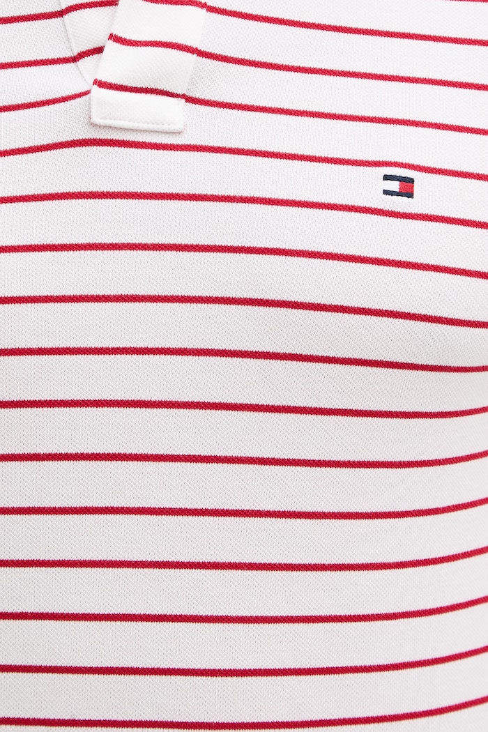 Tommy Hilfiger polo tričko pánske bavlnené s elastanom MW0MW17770. červená
