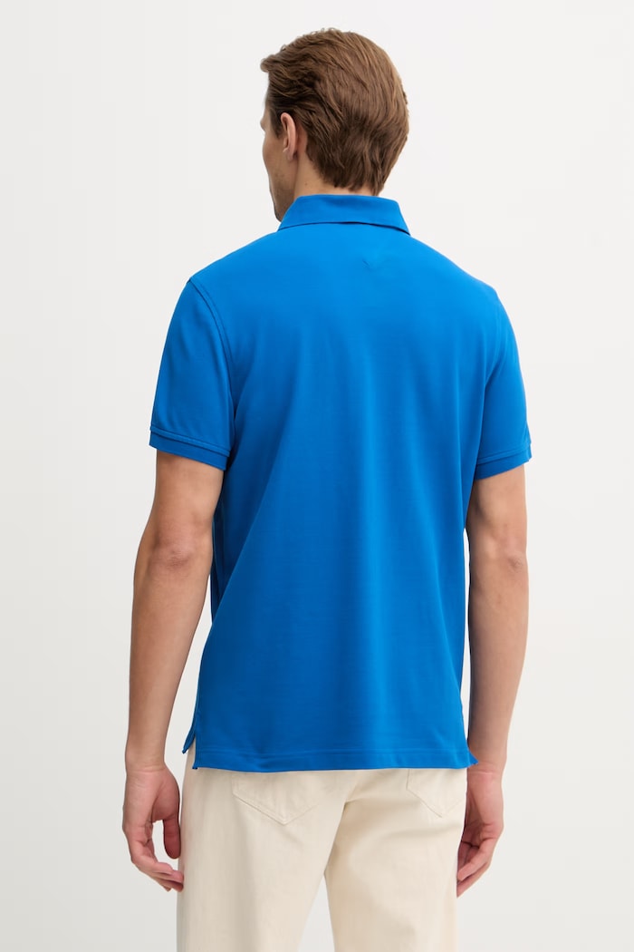 Oblečenie Tommy Hilfiger polo tričko pánske bavlnené s elastanom MW0MW17770. modrá