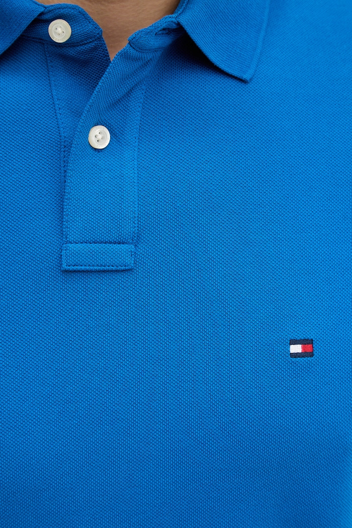 Tommy Hilfiger polo tričko pánske bavlnené s elastanom MW0MW17770. modrá