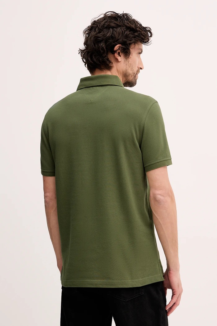Oblečenie Tommy Hilfiger polo tričko pánske bavlnené s elastanom MW0MW17770. zelená