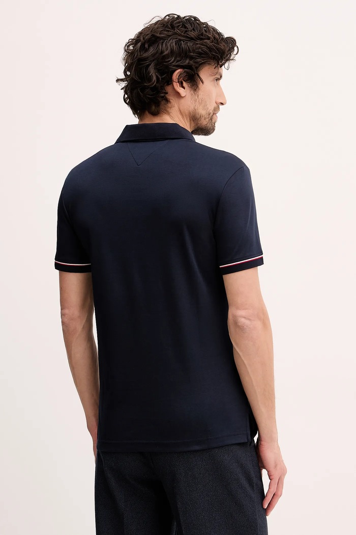 Ρούχα Βαμβακερό μπλουζάκι πόλο Tommy Hilfiger MW0MW41612 σκούρο μπλε