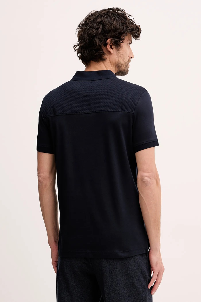 Ρούχα Βαμβακερό μπλουζάκι πόλο Tommy Hilfiger MW0MW41613 σκούρο μπλε