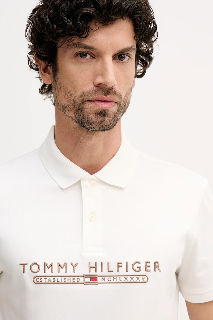 Polo tričko Tommy Hilfiger bílá MW0MW41615
