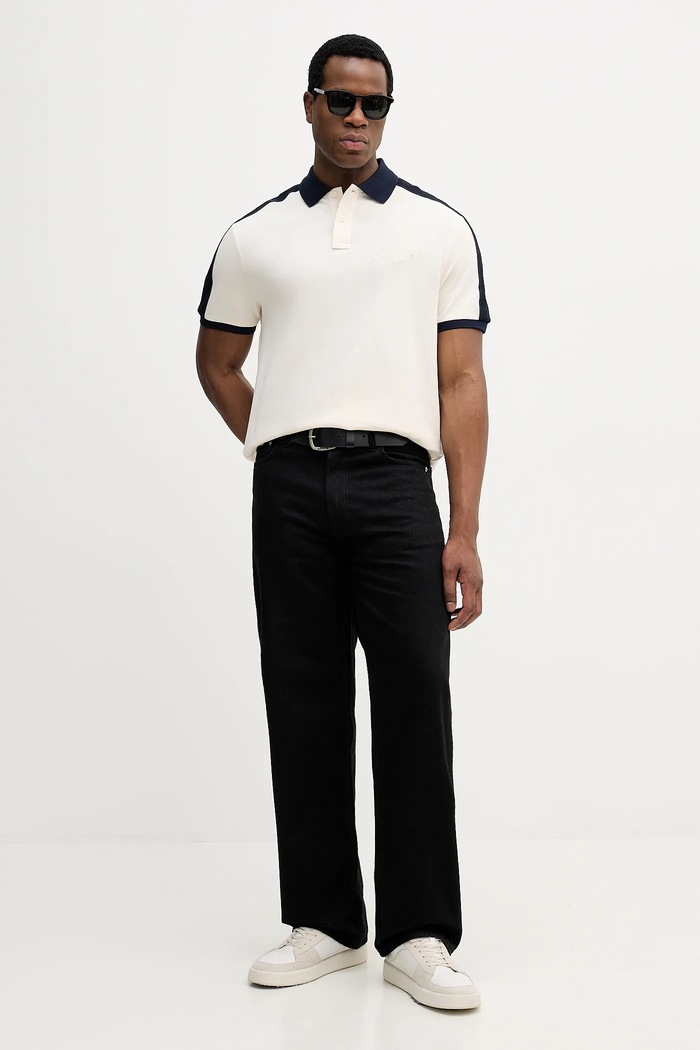 Polo tričko Tommy Hilfiger MW0MW41622 béžová SS26