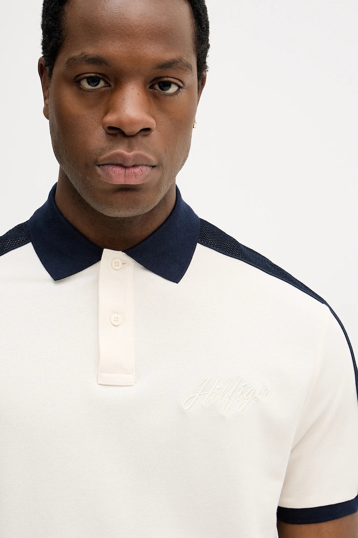 Polo tričko Tommy Hilfiger béžová MW0MW41622