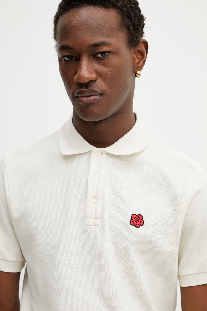 Хлопковое поло Kenzo бежевый FF65PO1534PU