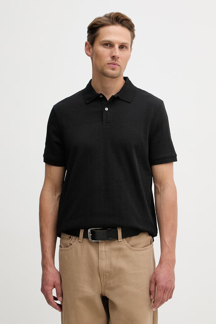 Guess polo regular czarny M6RP05.KD181
