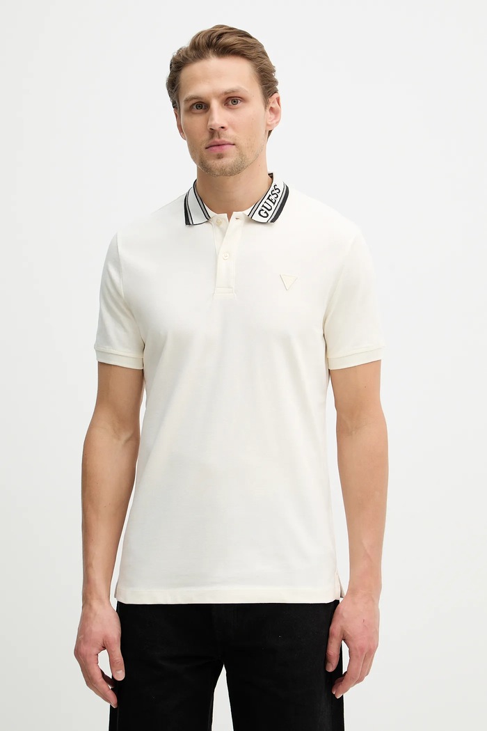 Polo tričko Guess LYLE slim béžová M6RP60.K7O64