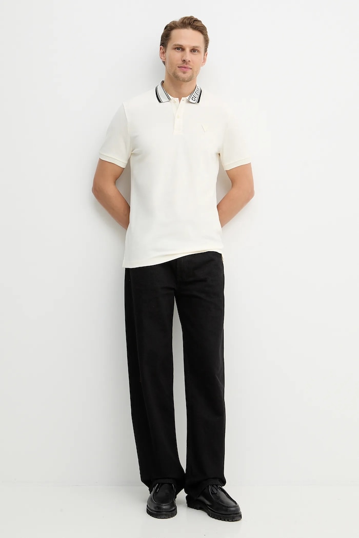 Polo tričko Guess LYLE M6RP60.K7O64 béžová SS26