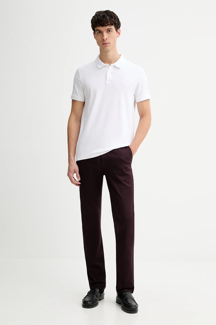 Calvin Klein polo pánské s bavlnou LV04LC254G bílá SS26
