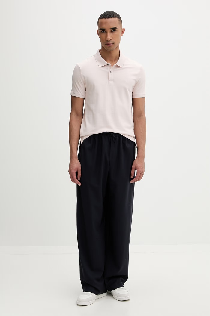 Calvin Klein polo pánské s bavlnou LV04LC254G růžová SS26