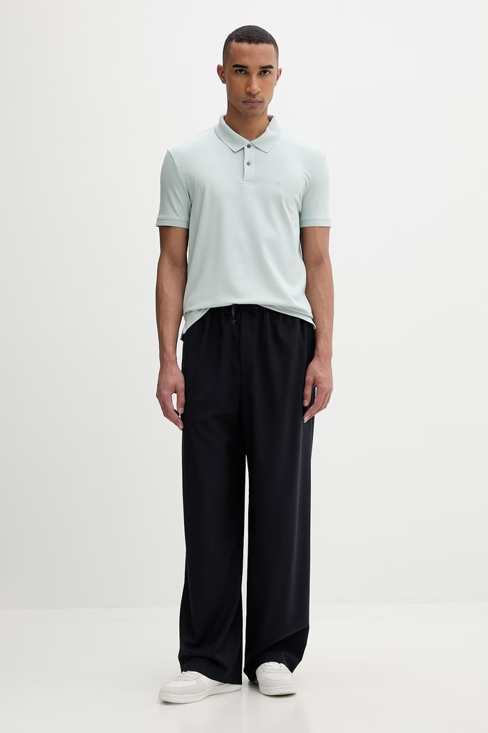 Calvin Klein polo pánské s bavlnou LV04LC254G zelená SS26