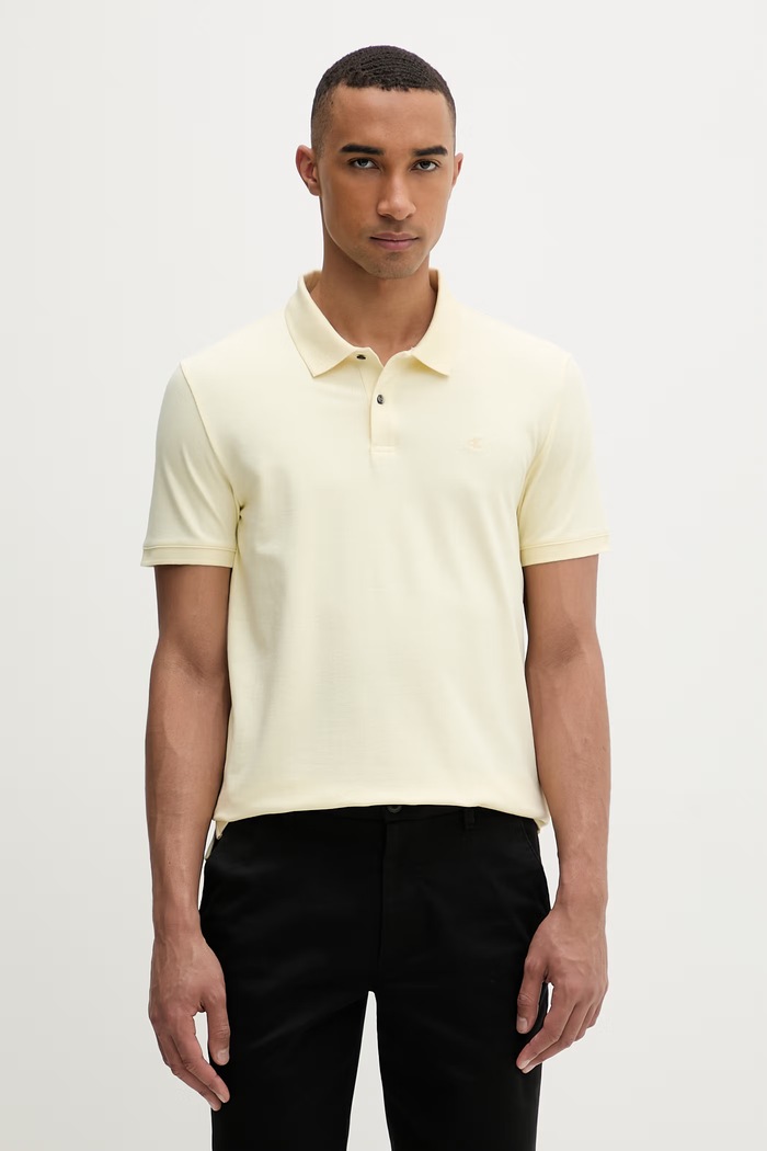 Calvin Klein polo pánské s bavlnou žlutá LV04LC254G