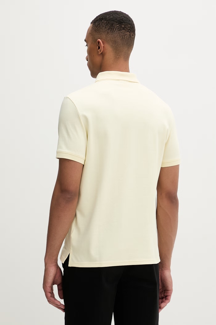 Oblečení Calvin Klein polo pánské s bavlnou LV04LC254G žlutá