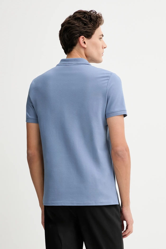 Oblečení Calvin Klein polo pánské s bavlnou LV04LC254G fialová
